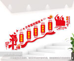 扣好人生第一粒扣子楼道间文化墙