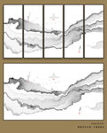 线条水墨画