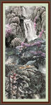 走廊山水画 