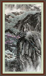 走廊山水画 
