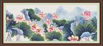 国画荷花 