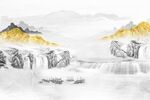 金色山水画