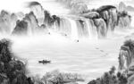 沙发 高雅灰色山水 TIf分层