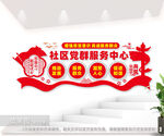 社区党群服务中心背景墙图片