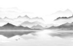 最新 灰色高档山水 tif分层