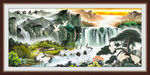 国画松鹤延年图源远流长山水画