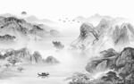 高档 灰色风景山水 TiF分层