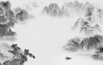 人气 灰色风景山水 TiF分层