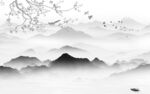 高清 意境灰色山水 TIF分层