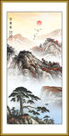 迎客松山水国画