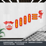 党史学习楼梯文化墙