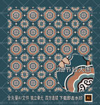 矢量传统四方连续花纹