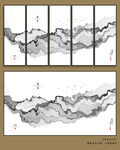 新中式水墨山水画