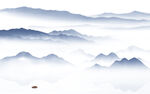 别墅 中式高清山水 TIf分层