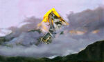 发财金山风水壁画