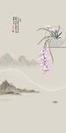 水墨山水复式楼玄关