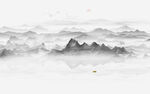 水墨山