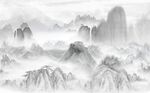 简约山水电视背景墙