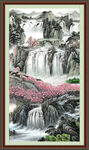 竖幅山水画