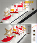 党员风采楼梯文化墙