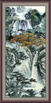 竖式山水画 
