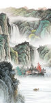 中式 清晰玄关山水 tIF分层