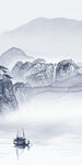 高端 简约玄关山水 tIF分层