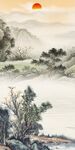 新品 简奢玄关山水 tIF分层