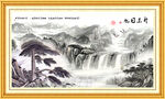 迎客松国画
