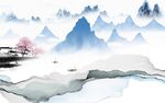 大气 中式山水新画 Tif分层