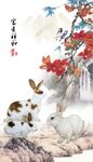 国画兔子