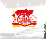 党员先锋岗形象墙图片