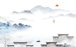 高档 客厅背景山水 TIf分层