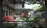 古建庭院PSD