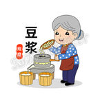 磨豆浆的阿婆