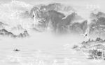 高档 灰色中式山水 TIf分层