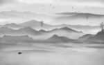 高端 灰色客厅山水 TIf分层