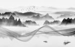 简约 灰色客厅山水 TIf分层