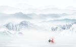 新中式山水背景墙