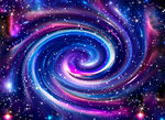 高清漩涡梦幻星空背景