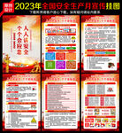 2023年安全生产月 宣传展板
