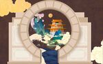 新中式背景墙  