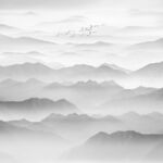 新中式山水画背景墙