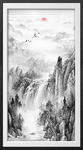 竖幅水墨画
