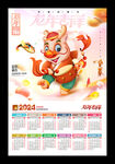 龙年2024月历版