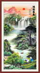 竖幅山水画