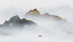 水墨山
