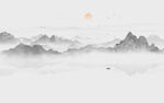 新中式水墨山水画