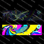 鲸群矢量灯饰画