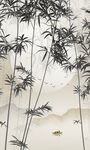 竖幅水墨竹子